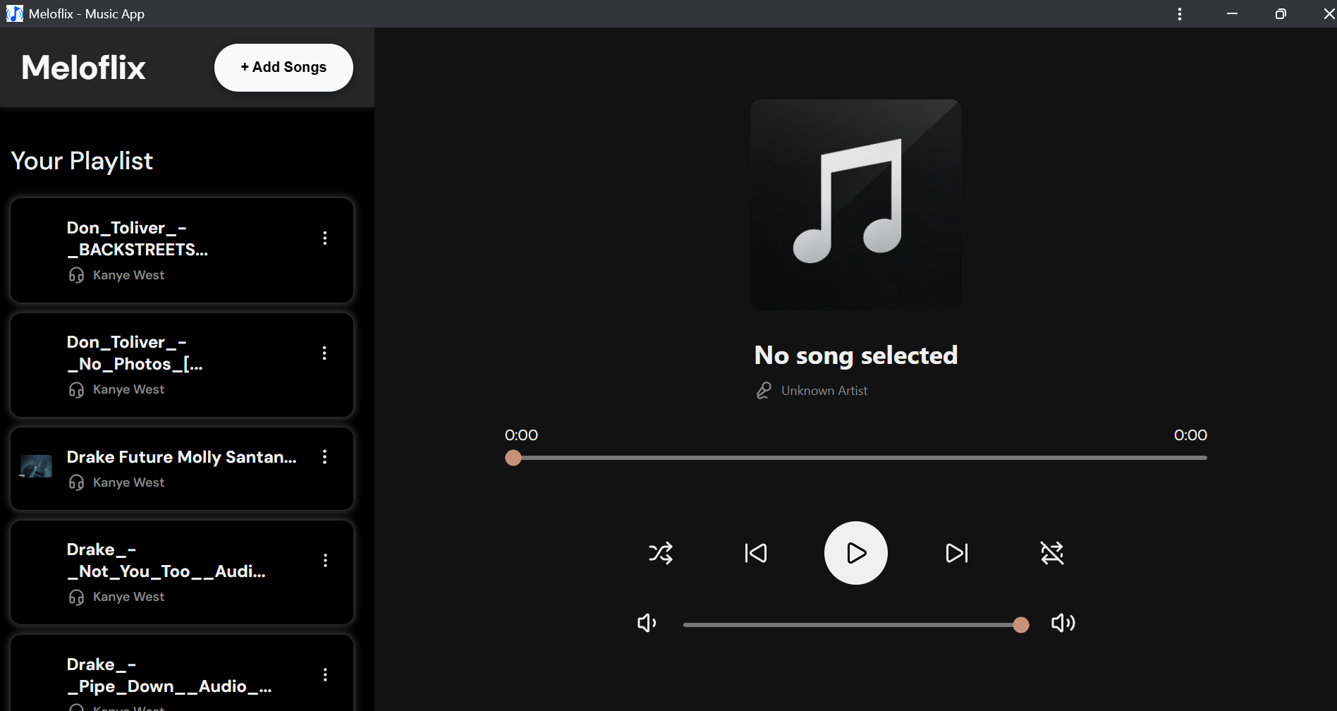 Meloflix Music App